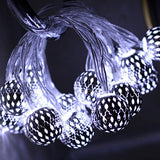Sorielle | Moroccan Ball Solar and Battery String Lights in Warm White and Multicolour for Garden and Patio