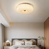 Velrixa | Luxury Glass Ceiling Light Modern LED Flush Mount with Textured Glass for Living Room and Dining Room