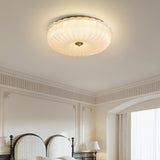 Velrixa | Luxury Glass Ceiling Light Modern LED Flush Mount with Textured Glass for Living Room and Dining Room