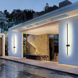 Orlena | Modern Black Aluminium Linear Outdoor Wall Light with Warm White LED
