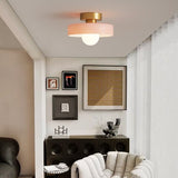 Belle | French Bauhaus Ceiling Light in Brass & Glass