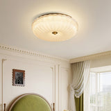 Velrixa | Luxury Glass Ceiling Light Modern LED Flush Mount with Textured Glass for Living Room and Dining Room