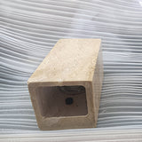 Orelina | Travertine Stone Outdoor Wall Light with Warm 3000K LED and Waterproof IP65 Exterior Design
