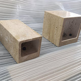 Orelina | Travertine Stone Outdoor Wall Light with Warm 3000K LED and Waterproof IP65 Exterior Design