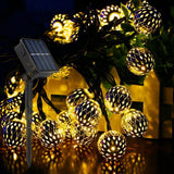 Sorielle | Moroccan Ball Solar and Battery String Lights in Warm White and Multicolour for Garden and Patio