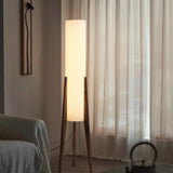 Sora | Mid-Century Walnut Floor Lamp with Soft Ambient Glow