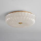 Velrixa | Luxury Glass Ceiling Light Modern LED Flush Mount with Textured Glass for Living Room and Dining Room
