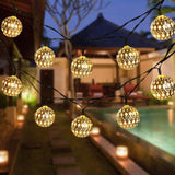 Sorielle | Moroccan Ball Solar and Battery String Lights in Warm White and Multicolour for Garden and Patio