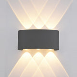 Avelira | Modern Up Down LED Outdoor Wall Light with Sandblasted Black Aluminium and 3000K Warm Light