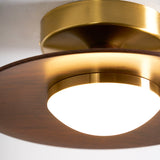 Sorevi | Minimalist Walnut & Gold Ceiling Light with Integrated LED for Modern Interiors