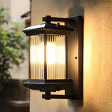 Velindra | Classic Outdoor Wall Light with Glass Lantern Shade and Weather-Resistant Construction