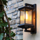 Velindra | Classic Outdoor Wall Light with Glass Lantern Shade and Weather-Resistant Construction