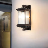 Velindra | Classic Outdoor Wall Light with Glass Lantern Shade and Weather-Resistant Construction