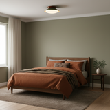 Eliorae | Retro Dome Ceiling Light in Green & Brown for Modern Interiors
