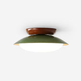 Eliorae | Retro Dome Ceiling Light in Green & Brown for Modern Interiors