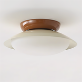 Eliorae | Retro Dome Ceiling Light in Green & Brown for Modern Interiors