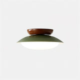 Eliorae | Retro Dome Ceiling Light in Green & Brown for Modern Interiors