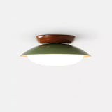 Eliorae | Retro Dome Ceiling Light in Green & Brown for Modern Interiors