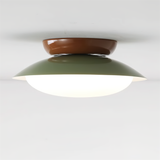 Eliorae | Retro Dome Ceiling Light in Green & Brown for Modern Interiors