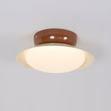 Eliorae | Retro Dome Ceiling Light in Green & Brown for Modern Interiors