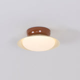Eliorae | Retro Dome Ceiling Light in Green & Brown for Modern Interiors