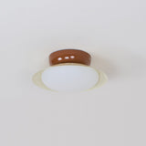 Eliorae | Retro Dome Ceiling Light in Green & Brown for Modern Interiors