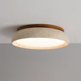 Luvia | Travertine Stone Ceiling Light with Soft Warm Glow
