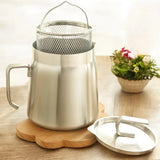 Javix | Stainless Steel Oil Strainer Pot for Frying and Oil Storage
