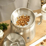 Javix | Stainless Steel Oil Strainer Pot for Frying and Oil Storage