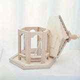 Loraine | Decorative Wooden Bird Seed Feeder with Built-In Hook for Garden, Patio and Yard Use