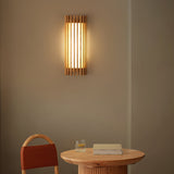 Soreon | Luxury Wooden Wall Lamp Modern LED Wall Light with Walnut Finish for Living Room, Bedroom and Dining Room