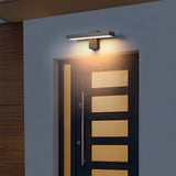 Halven | IP65 Hardwired Outdoor Wall Light in Aluminium with Warm White LED, Wall Switch or Motion Sensor