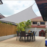 Valior | UV Shade Sail Canopy in Grey and Beige for Garden, Patio and Balcony, Triangle and Rectangle