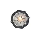 Ravi | Rustic Aluminium and Glass Outdoor Ceiling Light with IP65 Rating, E27, Two Sizes