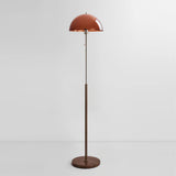 Evelisse | Retro-Inspired Floor Lamp with Amber Dome and Warm Glow