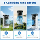 3-in-1 Portable Air Cooler Fan with Humidifier & LED Night Light