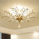 Velienne | Dimmable Floral Crystal Chandelier for Living & Dining Spaces