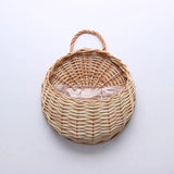Elyvia | Handmade Rattan Wall Planter Basket for Plants and Flowers