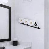 Kireva | Decorative Bathroom Shelf with Toilet Paper Holder