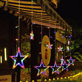 Seno | Solar Star and Moon String Lights with LED for Garden, Patio and Balcony Decoration