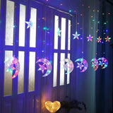 Seno | Solar Star and Moon String Lights with LED for Garden, Patio and Balcony Decoration