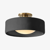 Velari | Minimalist Porcelain Flush Mount Ceiling Light with Gold Finish for Kitchens, Bedrooms & Hallways