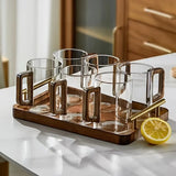 Zylen | Borosilicate Glass Mug with Walnut Wood Handle for Coffee and Tea