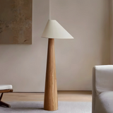 Solennae | Modern Ceramic Floor Lamp with Linen Shade for Warm Living Room Lighting