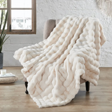 Veloura | Faux Fur Throw Blanket and Cushion Set Soft Plush Home Decor