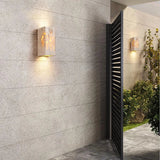 Orelina | Travertine Stone Outdoor Wall Light with Warm 3000K LED and Waterproof IP65 Exterior Design
