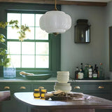 Sirela | Vintage Pumpkin Glass Pendant Light with Coloured Shades for Dining Rooms & Kitchens