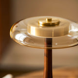Orlaya | Brass and Glass Table Lamp with 3 Colour Temperatures and Integrated LED