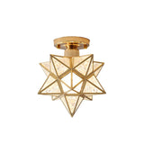 Alvessa | Star-Shaped Ceiling Light with Gold Finish for Warm Interior Lighting