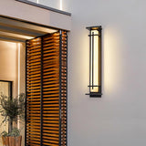 Nolvi | Modern Outdoor LED Pillar Wall Light in Stainless Steel with IP65 Waterproof Rating for Garden and Patio